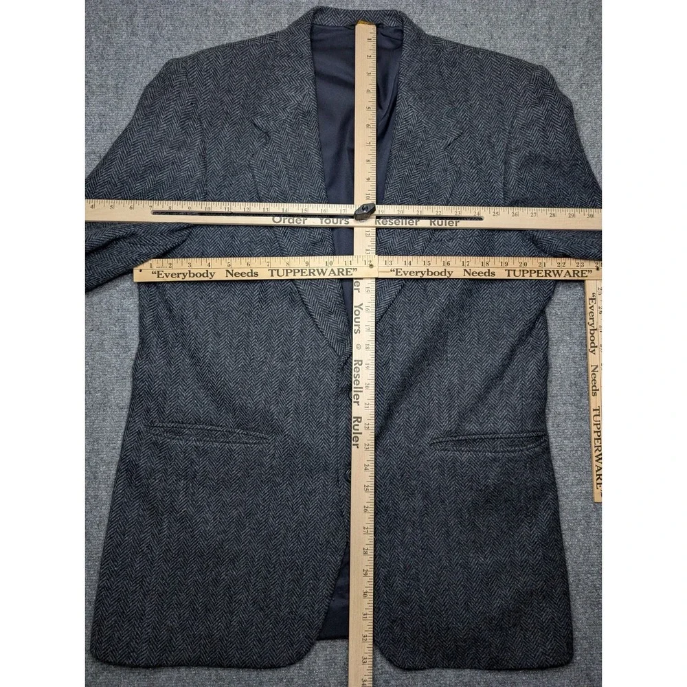 Farah Clothing Co Mens 42L Vintage Pure Wool Tweed Blazer Sport Coat Herringbone